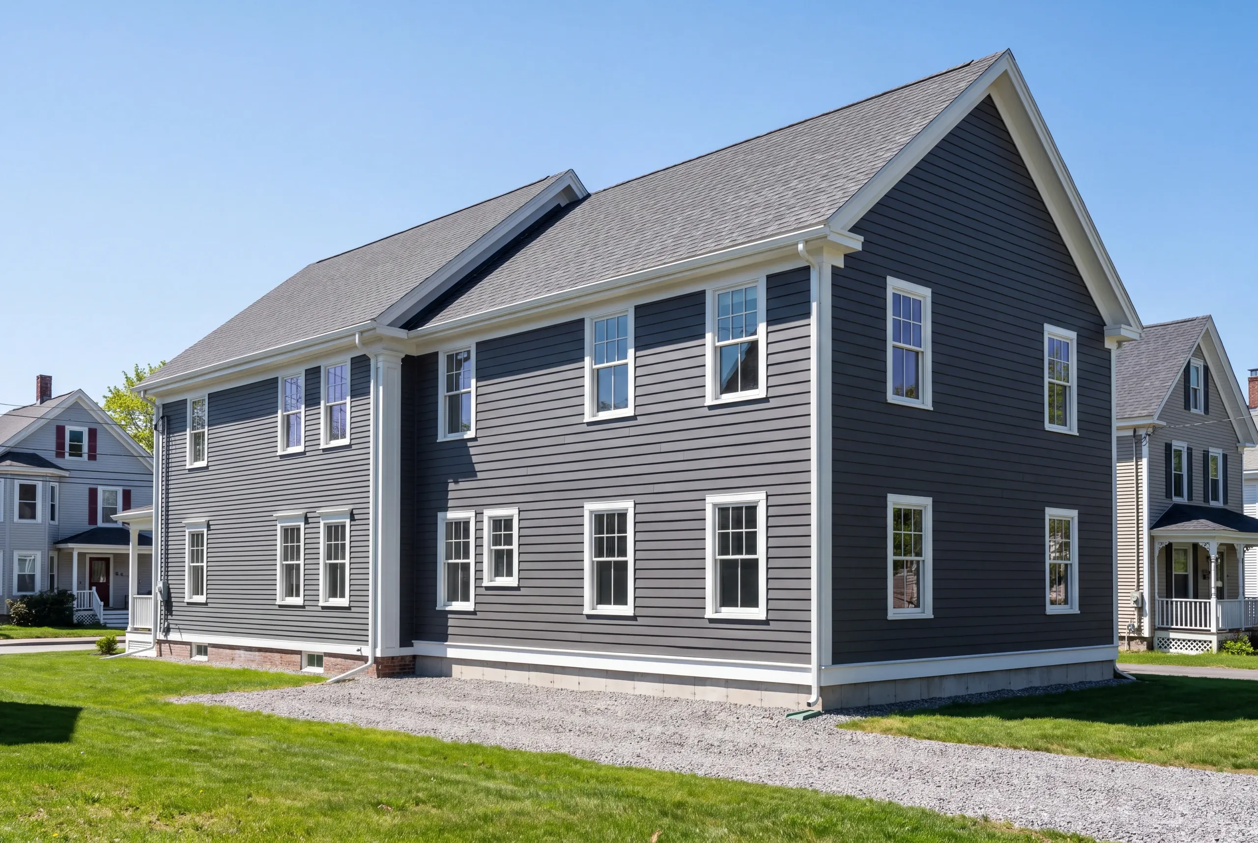 Residential general contractor Waterville Maine: finished addition, wide view