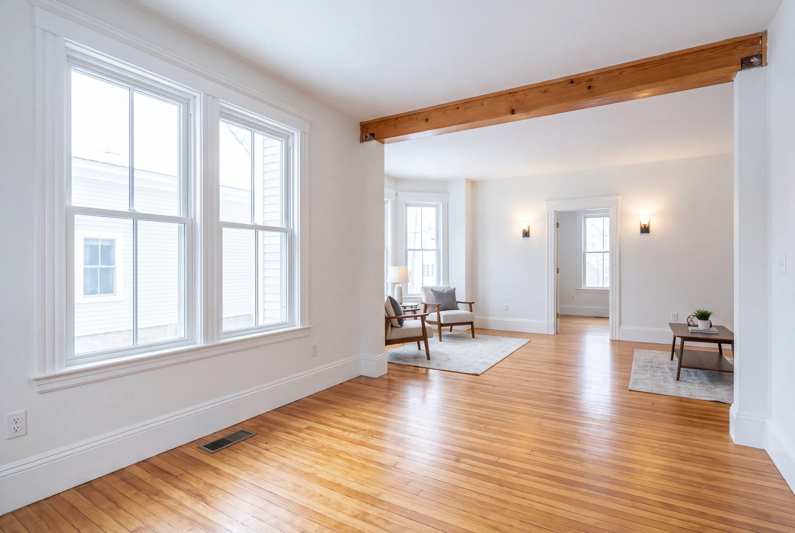 Remodeling company Waterville Maine: finished renovated interior in a home near Colby